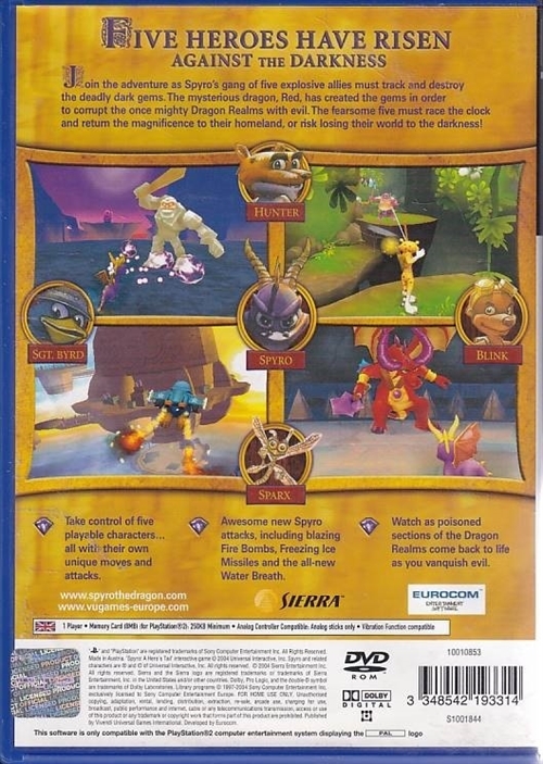 Spyro A Heros Tail - PS2 (B Grade) (Genbrug)